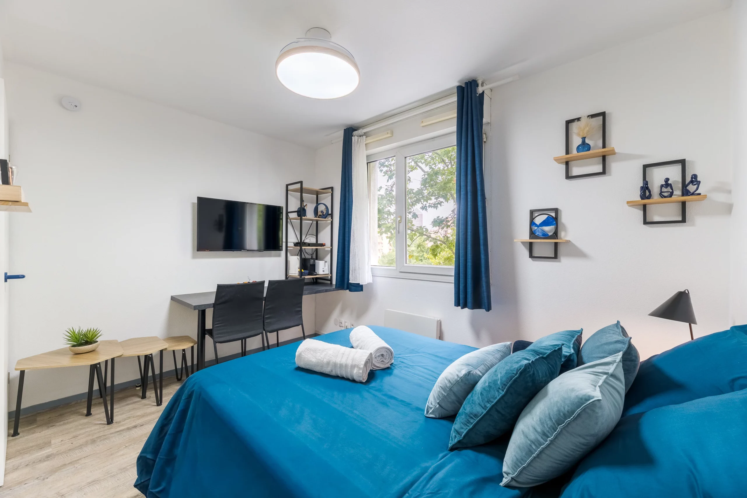 Chambre SéjourLyonnais Studio Green Cosy
